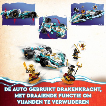 LEGO NINJAGO 71791 Zane's drakenkracht Spinjitzu racewagen