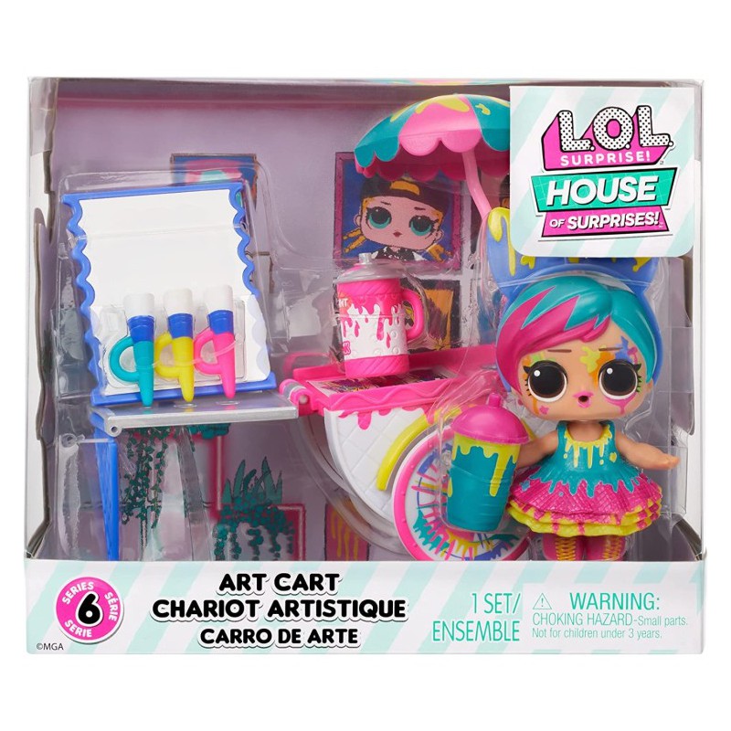 L.O.L. Furniture playset with doll Art cart