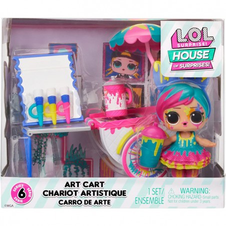 L.O.L. Furniture playset with doll Art cart