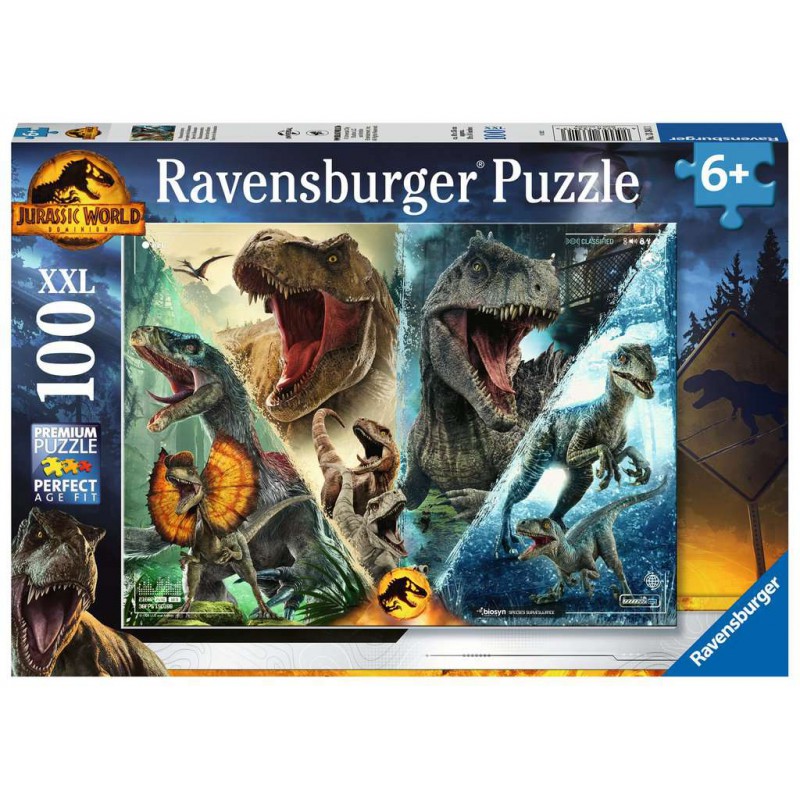 Jurassic World, Dinosaurussoorten 100 stukjes puzzel Ravensburger