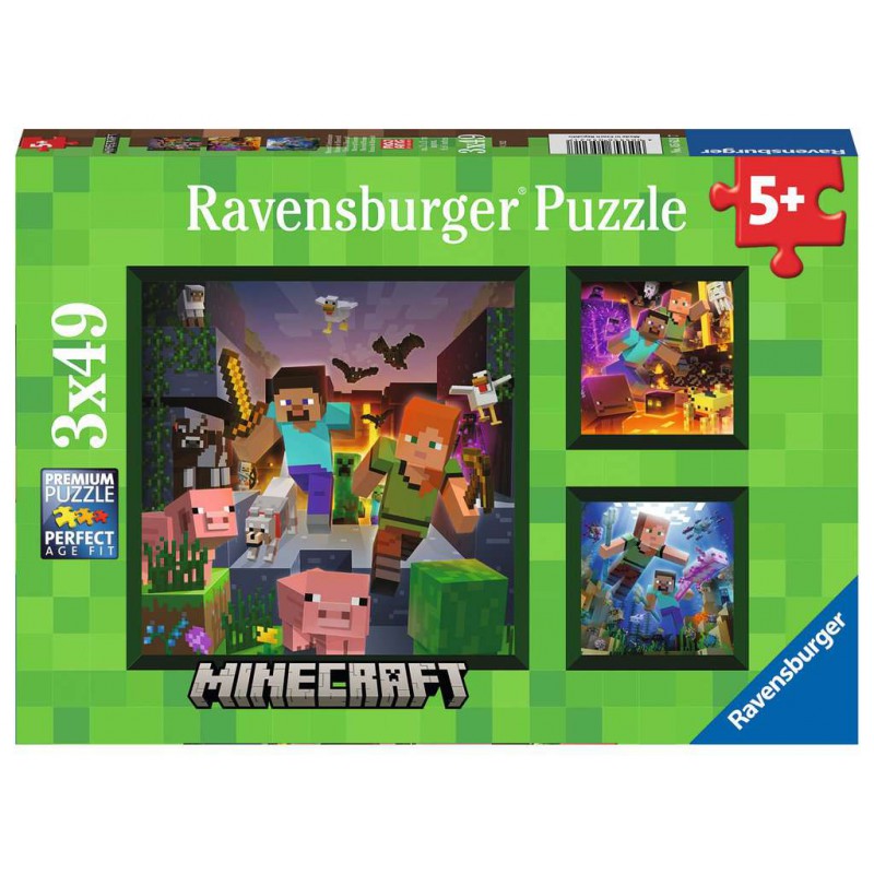 Minecraft Biomes, 49 stukjes puzzel ravensburger