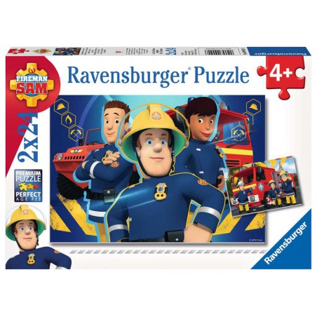 Ravensburger  2*24stukjes Brandweerman Sam helpt je uit de brand