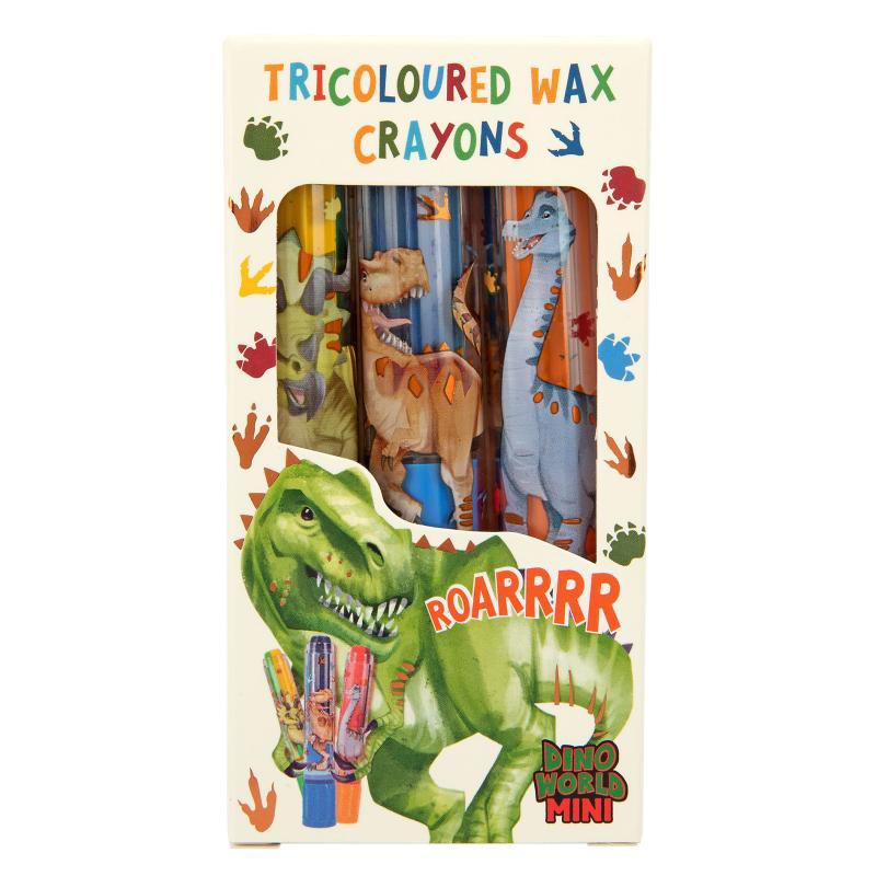 Dino World mini dino tricolor waskrijt 12175