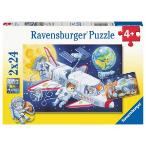 Reis door de ruimte, 2x24 stukjes Ravensburger