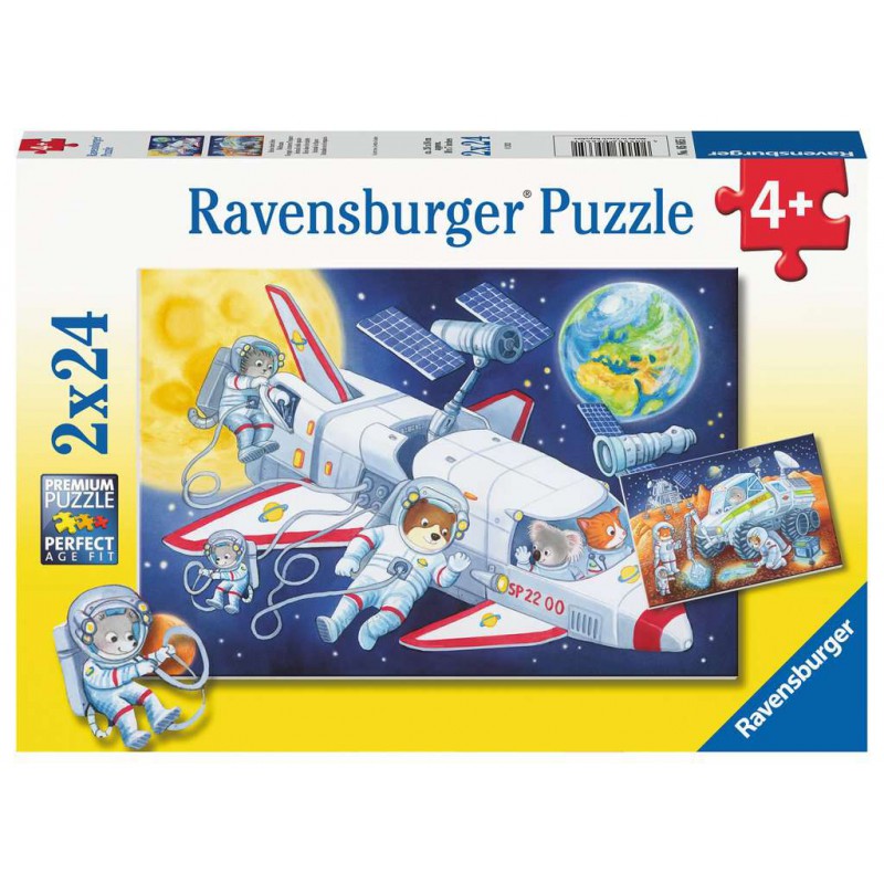 Reis door de ruimte, 2x24 stukjes Ravensburger