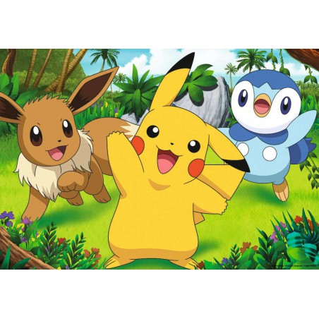 Ravensburger  2*24stukjes Pikachu en zijn vrienden kinderpuzzel