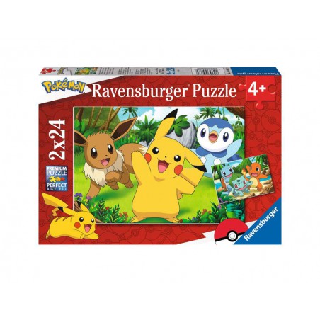 Pikachu en zijn vrienden, 2x24 stukjes Ravensburger