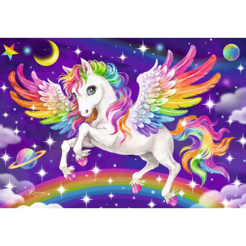 Ravensburger  2*24stukjes unicorn Eenhoorn en Pegasus kinderpuzzel