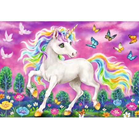 Ravensburger  2*24stukjes unicorn Eenhoorn en Pegasus kinderpuzzel