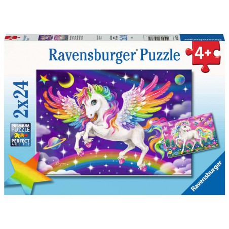 Eenhoorn en Pegasus, 2x24 stukjes Ravensburger