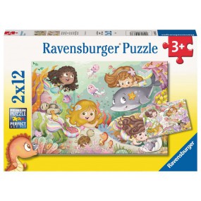 Ravensburger  2x12 kinderpuzzel stukjes Kleine feeën en zeemeerminnen