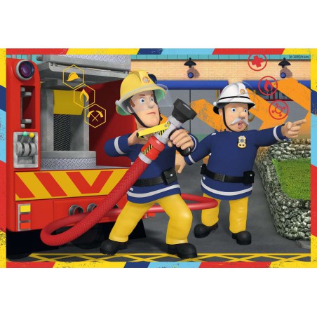 Ravensburger  2x12 kinderpuzzel stukjes brandweerman Sam aan het werk