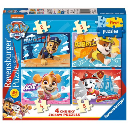 Paw Patrol, 2/3/4/5 stukjes Ravensburger