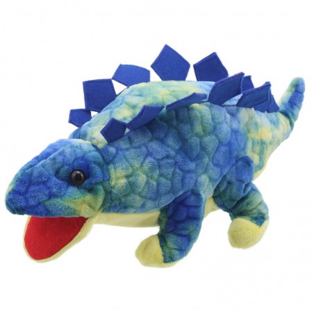 Baby Dinos: Handpop baby Stegoraurus blauw