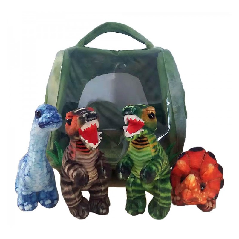 Hide-Aways: Handpoppen dino's met huis