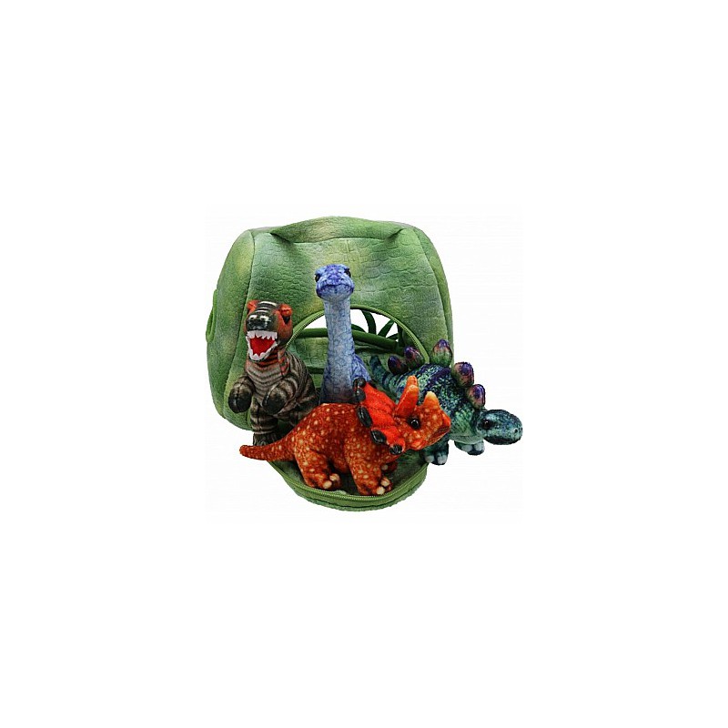 Hide-Aways: Handpoppen dino's met huis