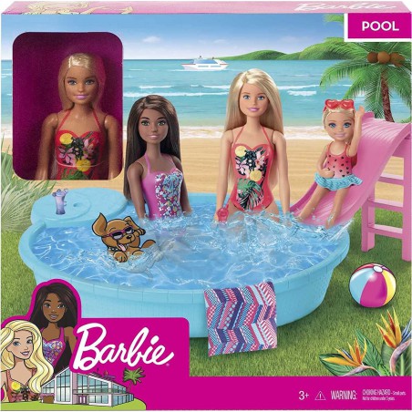 Barbie:  Zwembad met Barbie (blond)