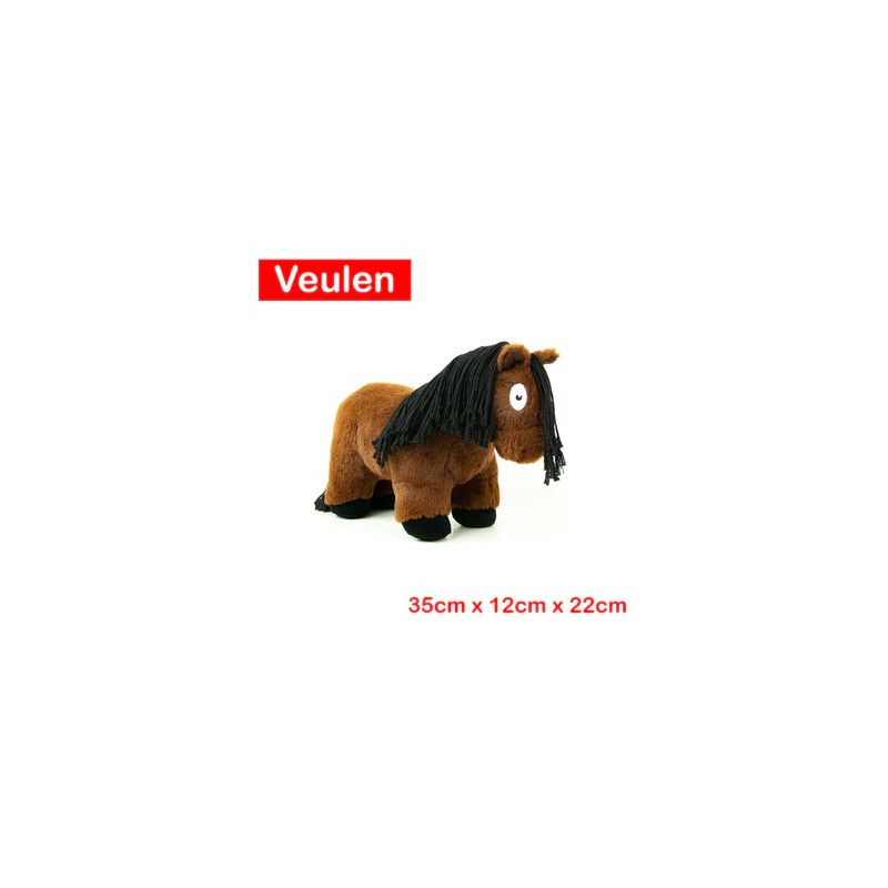 Crafty Ponies - Veulen Knuffel, bruin/zwart 35cm