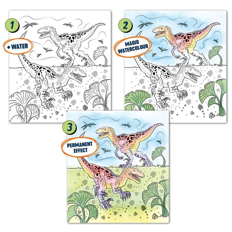 Dino World waterverf boek 12578