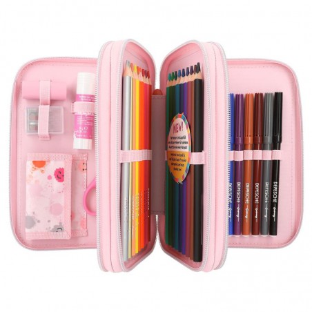 TOPModel 3-vaks etui met pen HAPPY TOGETHER 12262