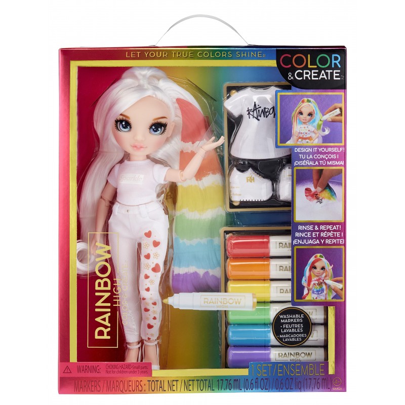 Rainbow High (blue eyes) color & create fashion doll