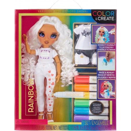 Rainbow High (purple eyes) color & create fashion doll
