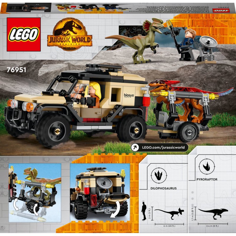 LEGO JURASSIC WORLD - Pyroraptor & Dilophosaurus Transport   76951