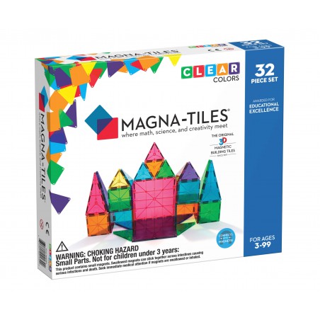 Magna-Tiles: Clear Colors 32 stuks