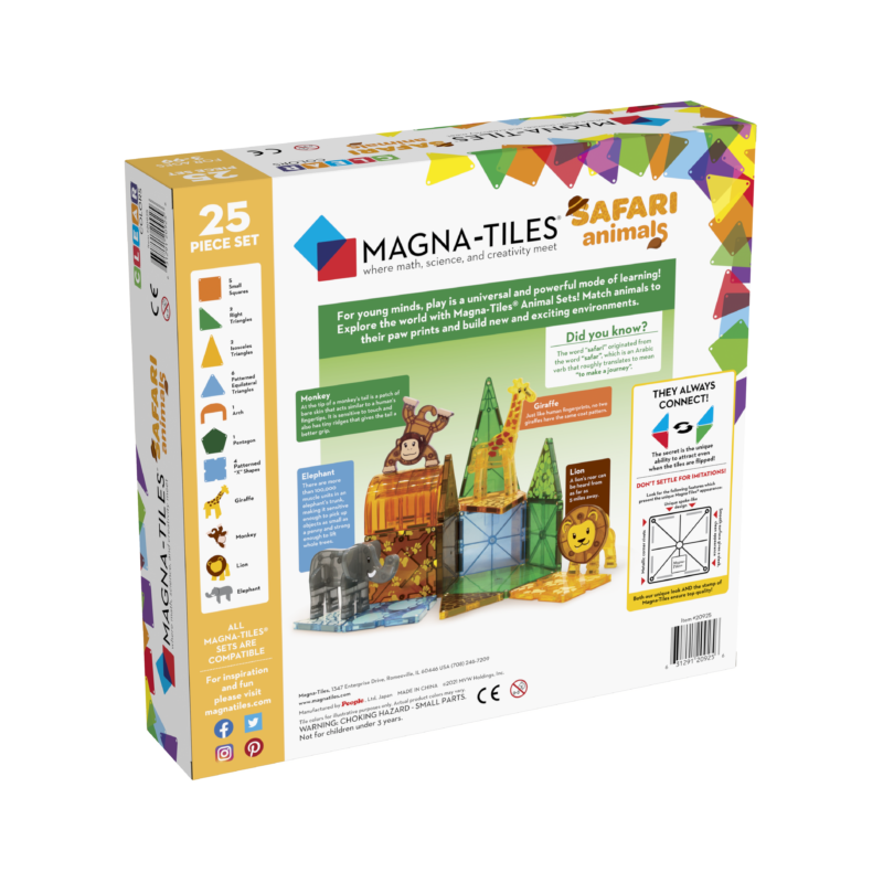 Magna-Tiles: Safari animals 25 stuks