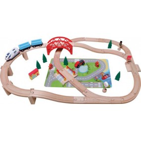Spielmaus Houten Grote Spoorset, 50 delig