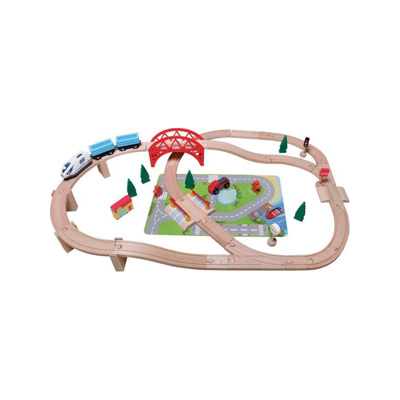 Spielmaus Houten Grote Spoorset, 50 delig