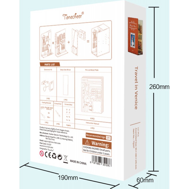 DIY Bookend, Travel In Venice, Tonecheer