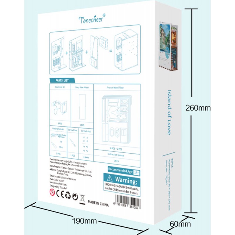 DIY Bookend, Island of Love, Tonecheer