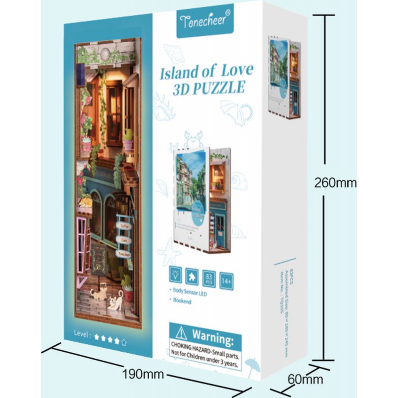 DIY Bookend, Island of Love, Tonecheer
