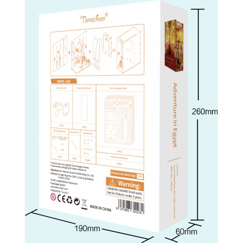 DIY Bookend, Adventure in Egypt, Tonecheer