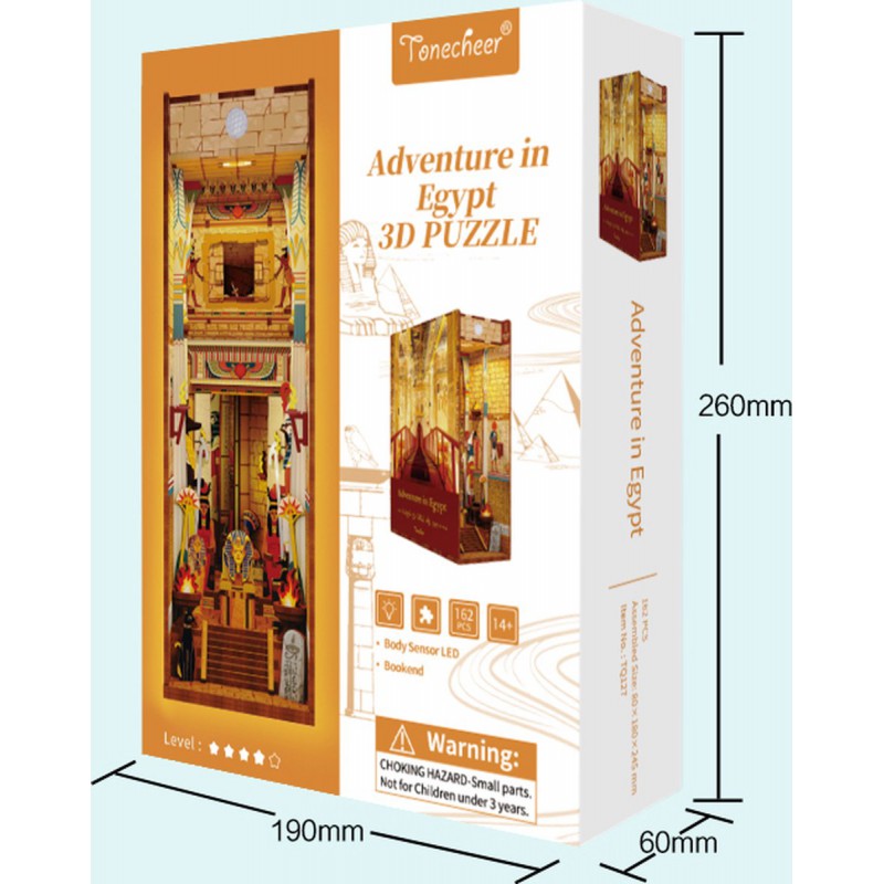 DIY Bookend, Adventure in Egypt, Tonecheer