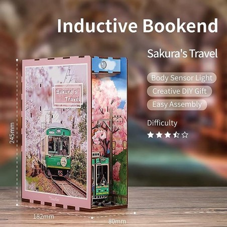 DIY Bookend, Sakura's Travel, Tonecheer