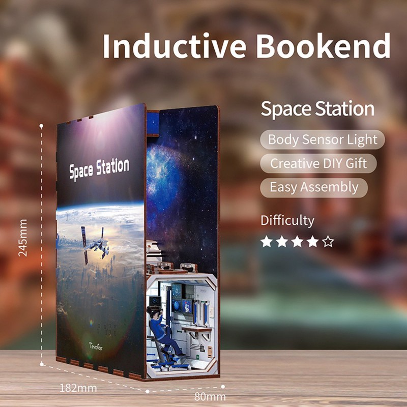 DIY Bookend, Space Station, Tonecheer
