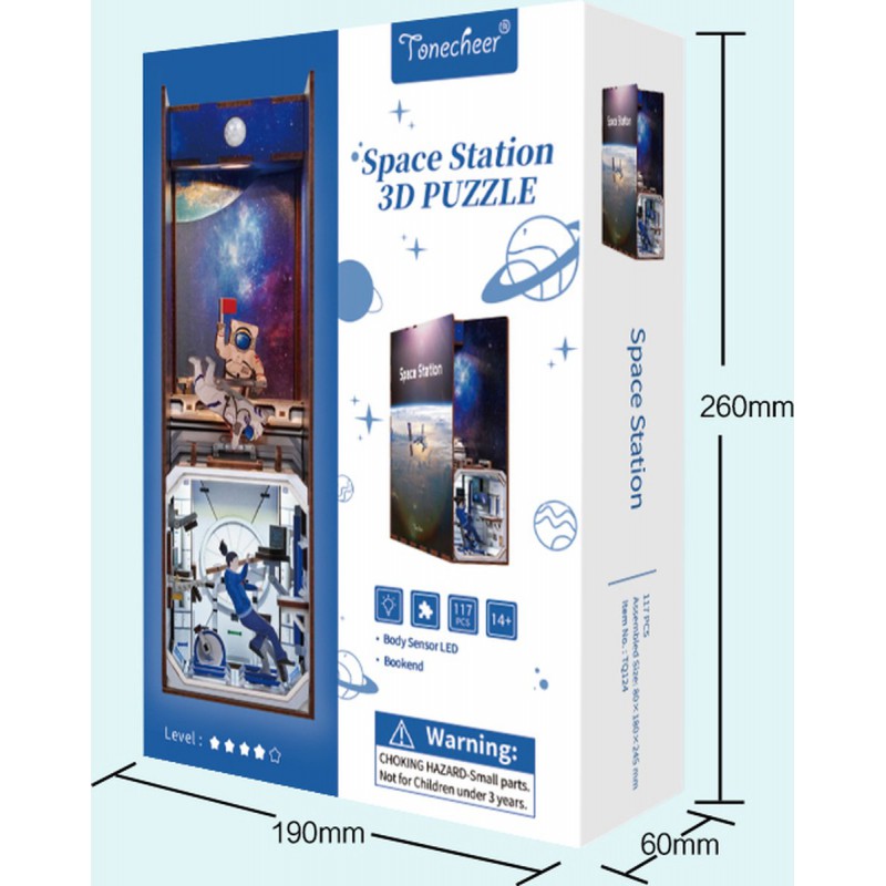 DIY Bookend, Space Station, Tonecheer