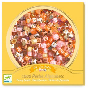 Djeco Kralenset met letters, goud