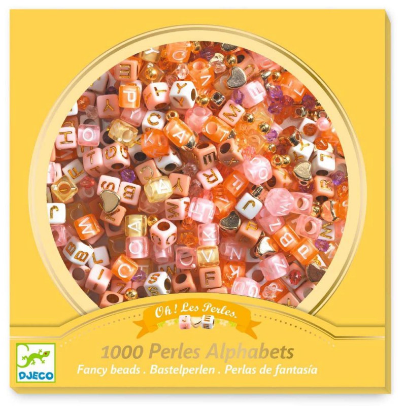 Djeco Kralenset met letters, goud