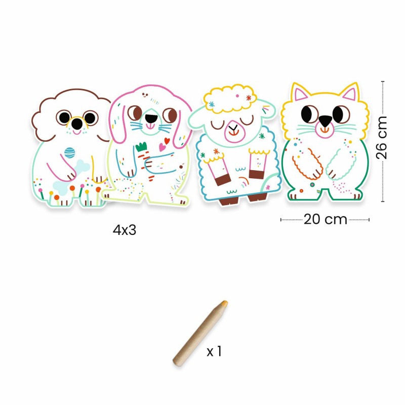 Djeco, verborgen kleurplaten, huisdier