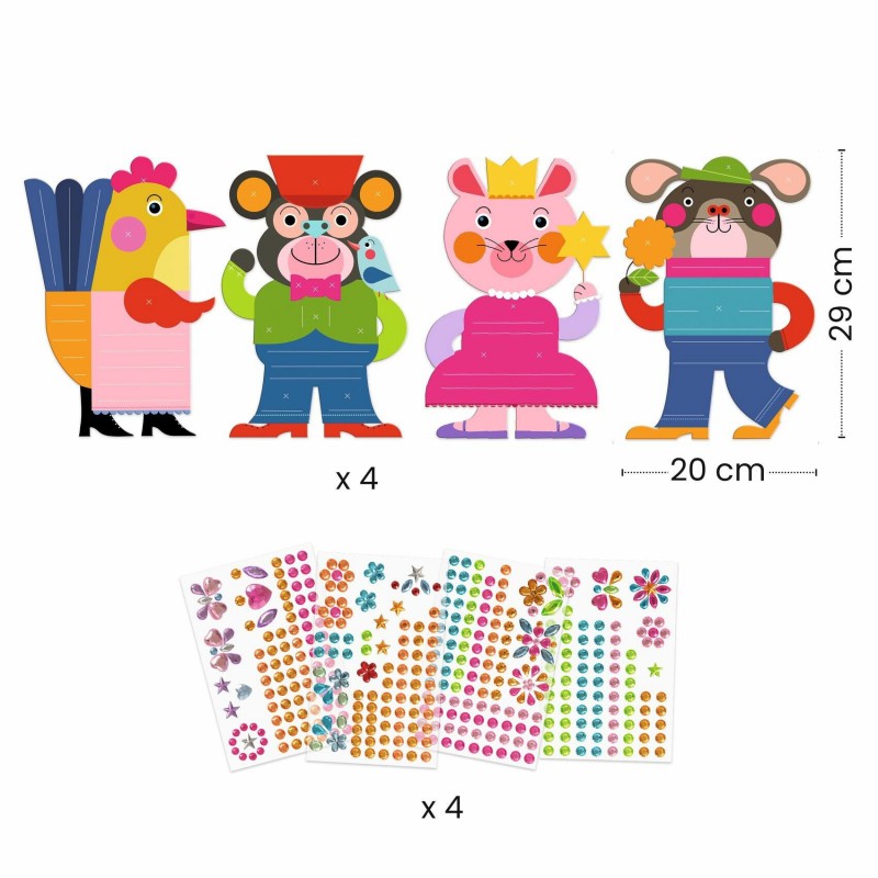 Djeco, creatief met stickers, schitterend