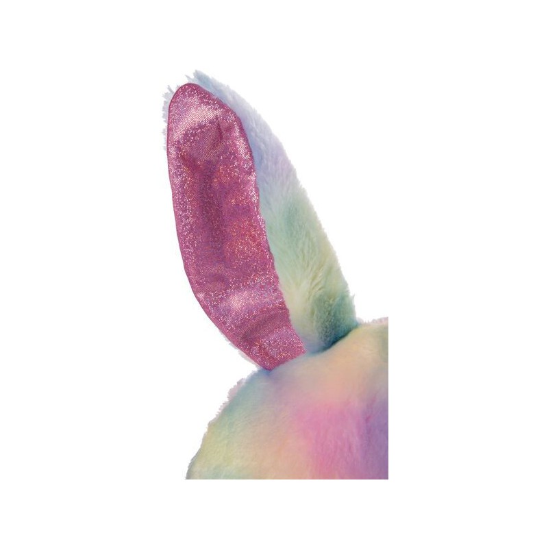 Kussen knuffel haas Rainbow Candy, 32x32 cm, Glubschis