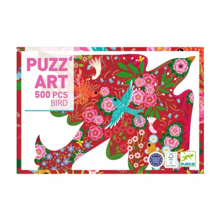 Djeco - Puzz' art puzzel, Vogel, 500 stukjes