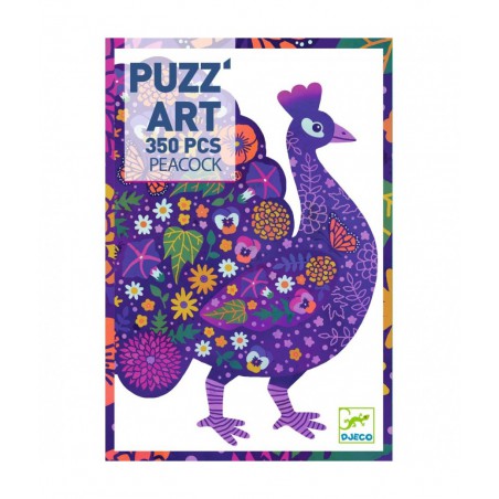 Djeco - Puzz' art puzzel, Pauw, 500 stukjes