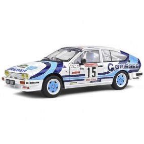 Alfa Romeo GTV6 15 Rigollet/Bathelot Rally d. Garrigues '86 White - 1:18 - Solido