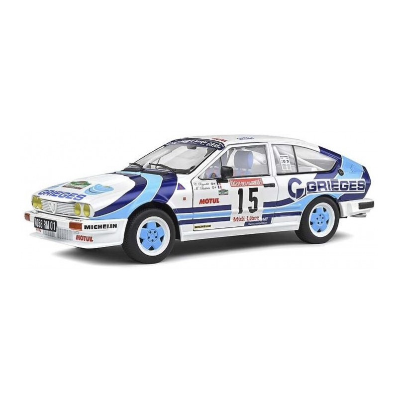 Alfa Romeo GTV6 15 Rigollet/Bathelot Rally d. Garrigues '86 White - 1:18 - Solido