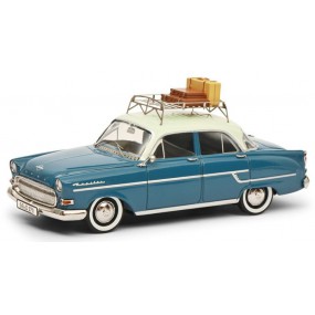Opel Kapitän + dakdrager & koffers Riviera '57 1:43, Schuco