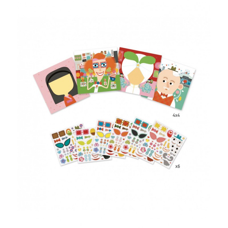 Djeco -Creëren met stickers, Allemaal anders